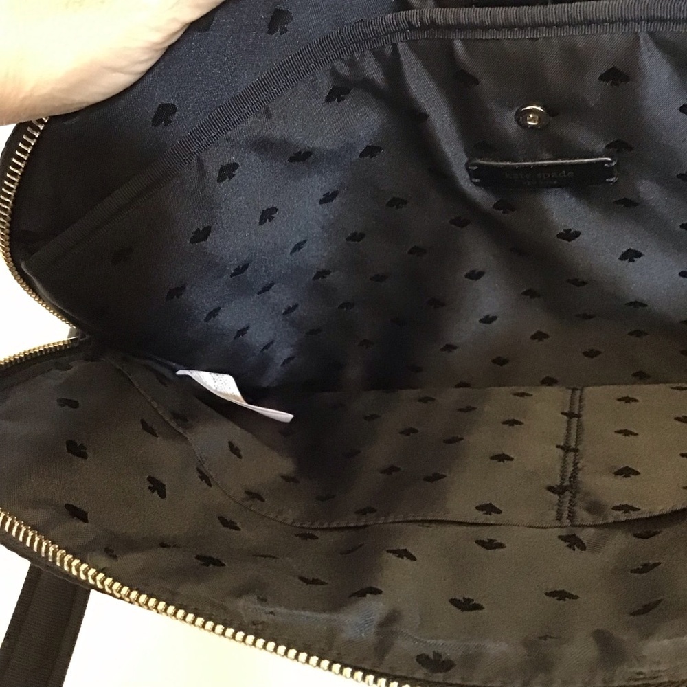 Kate Spade Dawn Laptop Bag Zipper Closure Crossbody Strap Black Logo Retail $319 - Picture 10 of 11